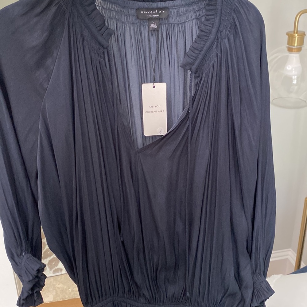 Navy dress from Current Air (sourced at boutique)